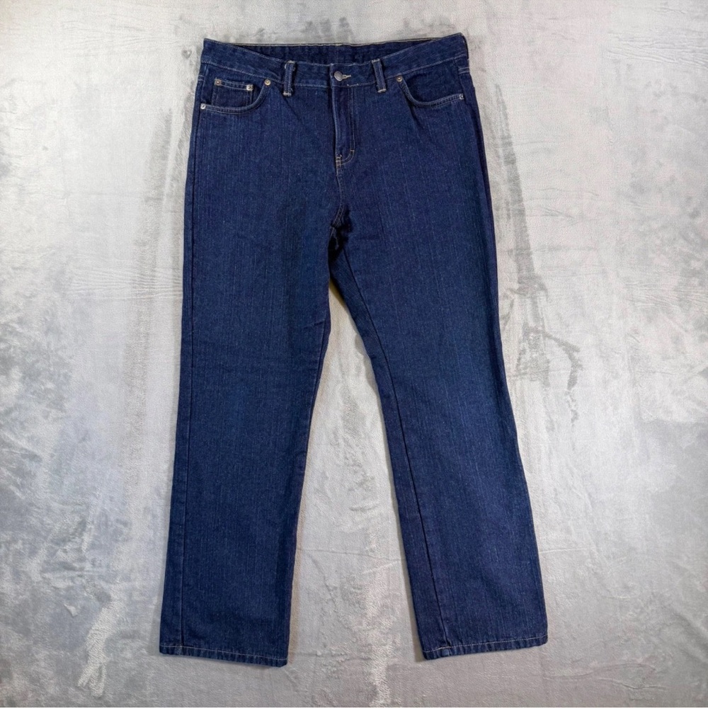 Dickies Women’s Flannel Lined Straight Denim Blue Jeans sz: 12RG NWOT